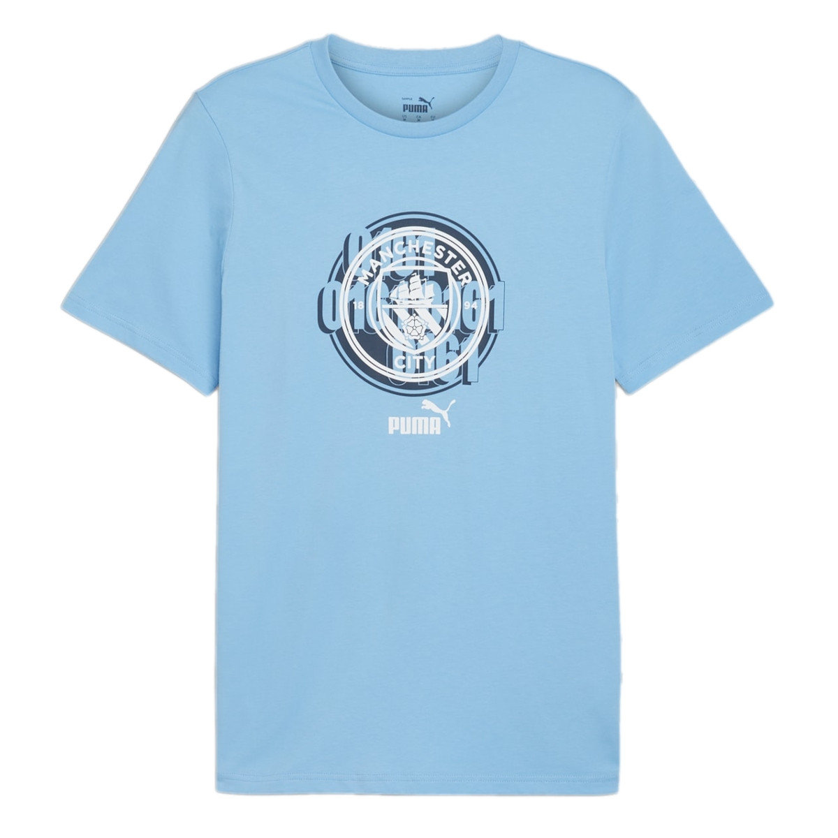 Koszulka męska Puma 77777439 MCFC FTBL CULTURE Niebieska
