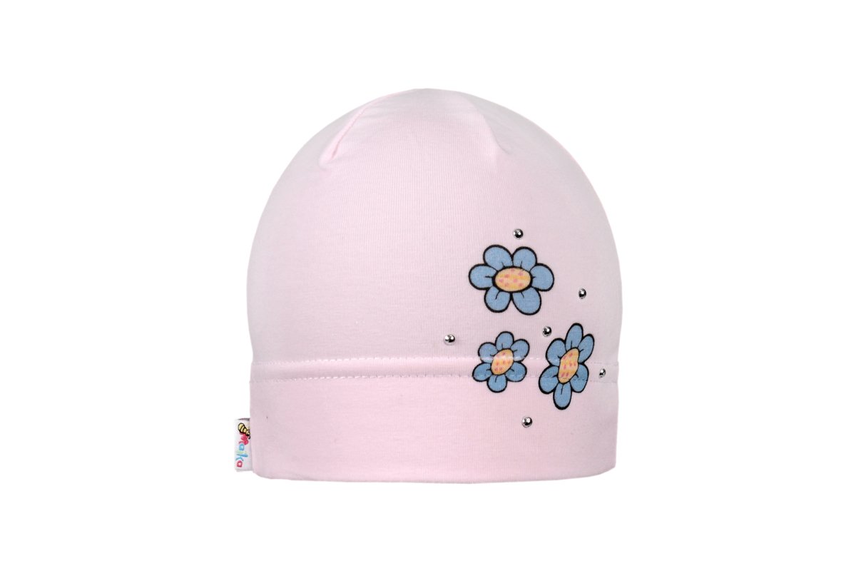 CZAPKA 38 CZAPECZKA DZIECIĘCA BAWEŁNIANA RÓŻOWA