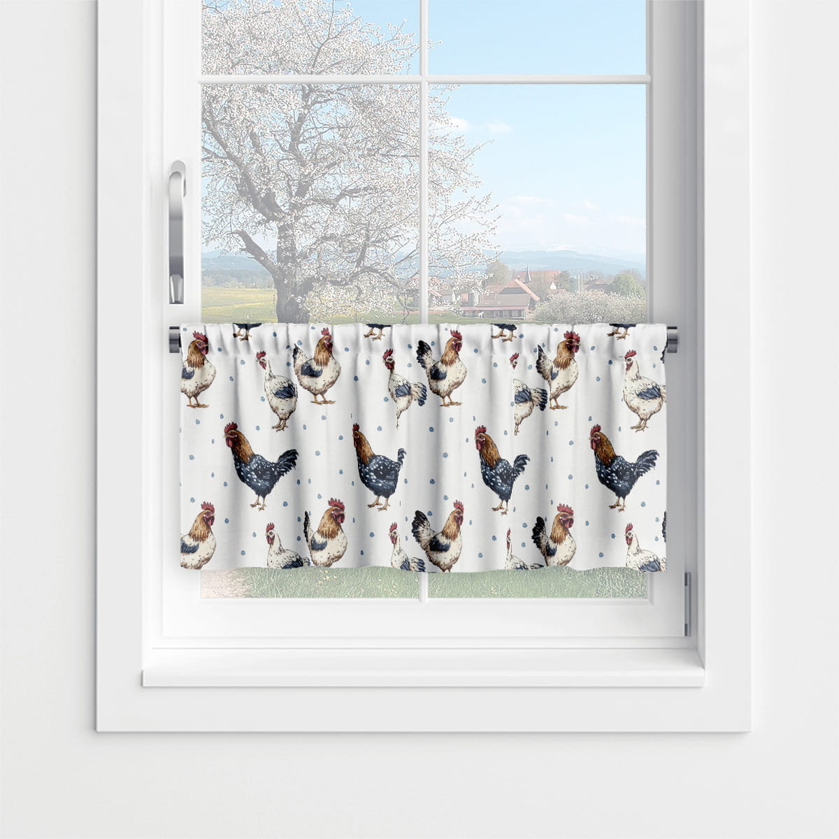 Zazdrostka SPRING wzór SP21 kury 45 x 90 cm