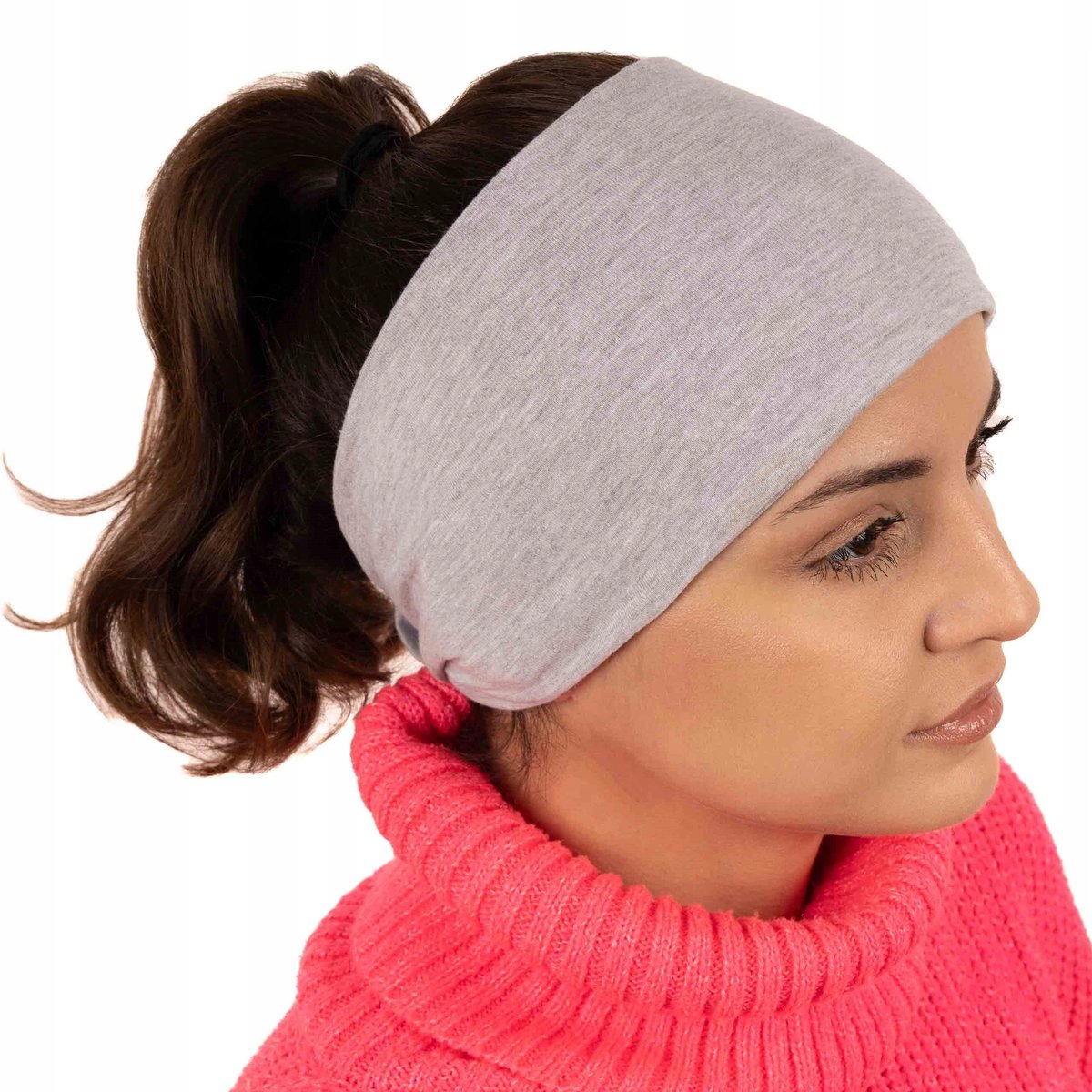 SZEROKA OPASKA DAMSKA TURBAN NA GŁOWĘ NA USZY DO WŁOSÓW NA JESIEŃ WIOSNĘ