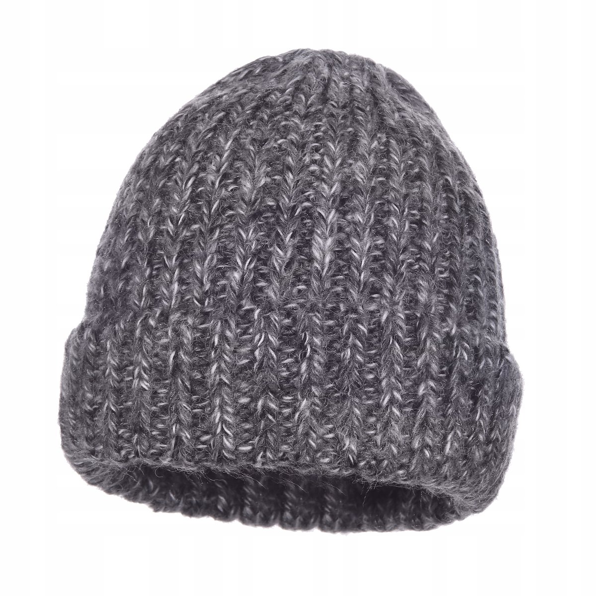 Czapka Damska Zimowa Na Zimę Angora 8% Wełna 5% Wełniana Szara