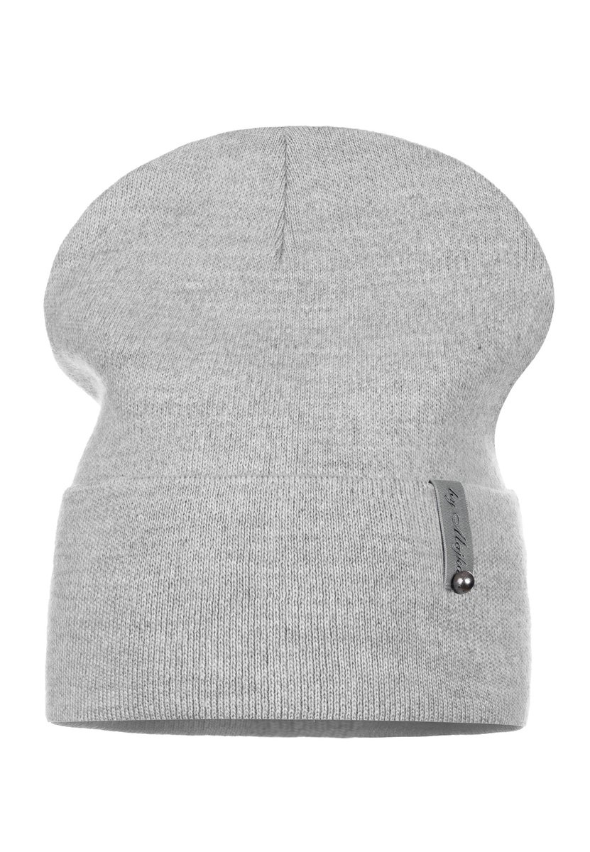 Czapka Damska Zimowa Jesienna Ciepła Na Zimę Wywijana Polska Marka Szara
