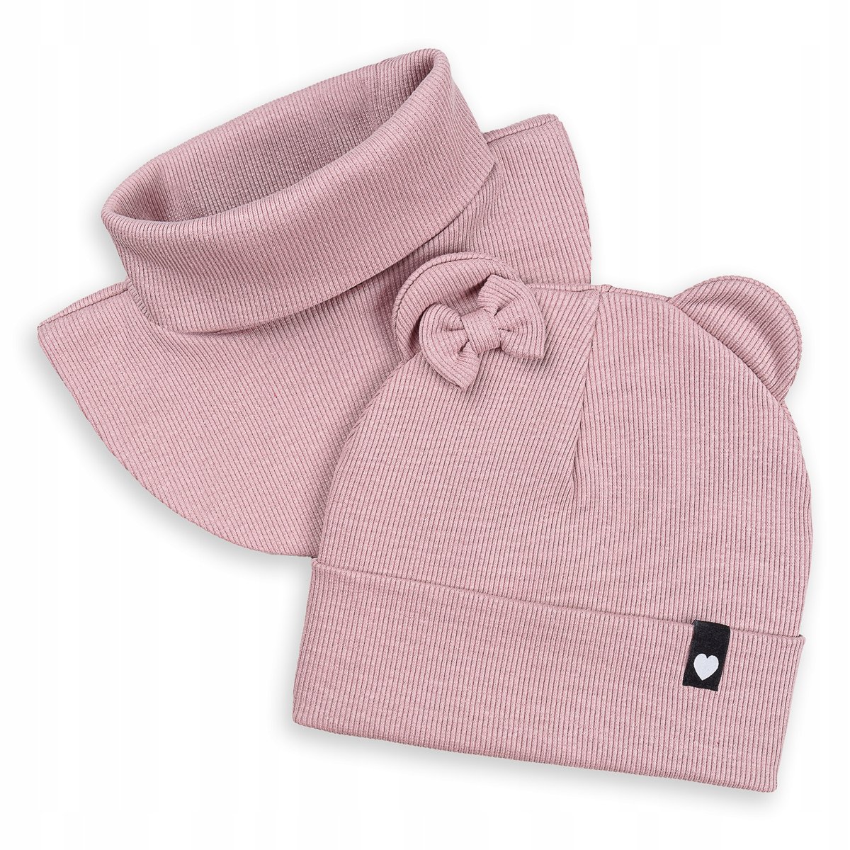 KOMPLET JESIENNY WIOSENNY CZAPKA + GOLFIK DLA DZIEWCZYNKI PODWÓJNY 48-50