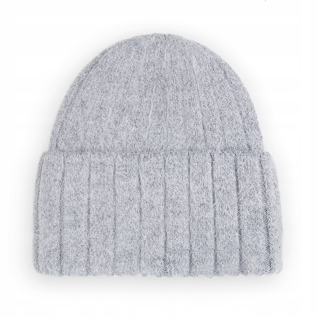 CZAPKA DAMSKA WEŁNIANA WEŁNA ZIMOWA NA ZIMĘ 60% Angora SZARA KOLORY