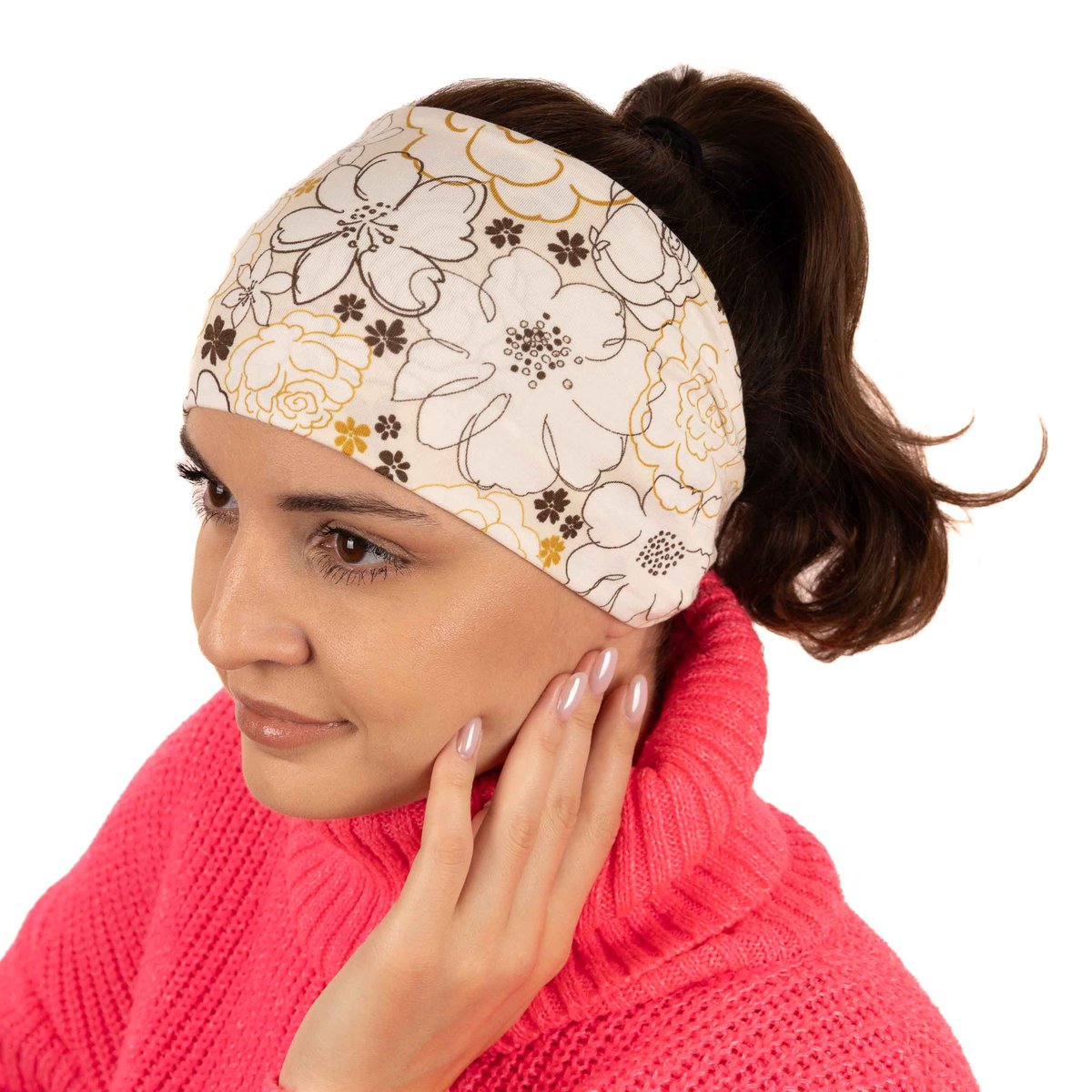 SZEROKA OPASKA DAMSKA TURBAN NA GŁOWĘ NA USZY DO WŁOSÓW NA JESIEŃ WIOSNĘ