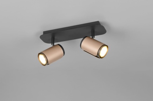 Gillan lampa sufitowa (spot) 2xGU10 czarna/kawowa 814500265