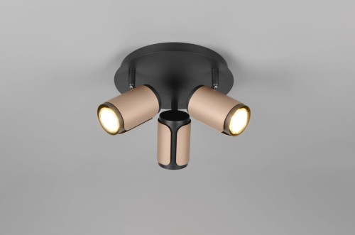 Gillan lampa sufitowa (spot) 3xGU10 czarna/kawowa 814530365