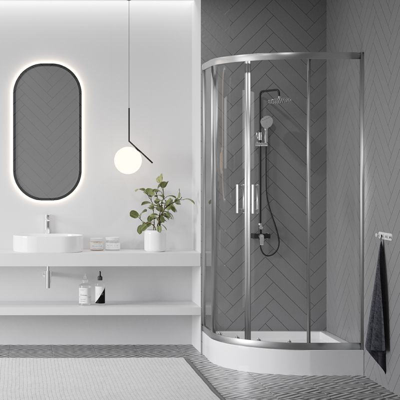 Laveo Desna Brodzik półokrągły 90x90 cm biały JBD696Z