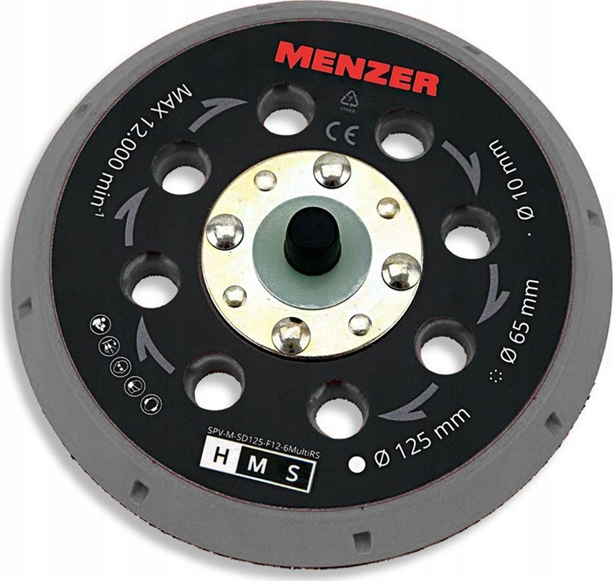 Menzer Wielootworowa tarcza szlifierska 125 mm do ETS - TWARDA