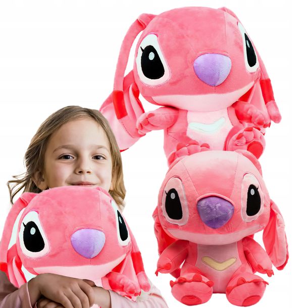Pluszowa Różowa Zabawka Maskotka Angel Z Lilo I Stitch Przytulanka Miś Duża