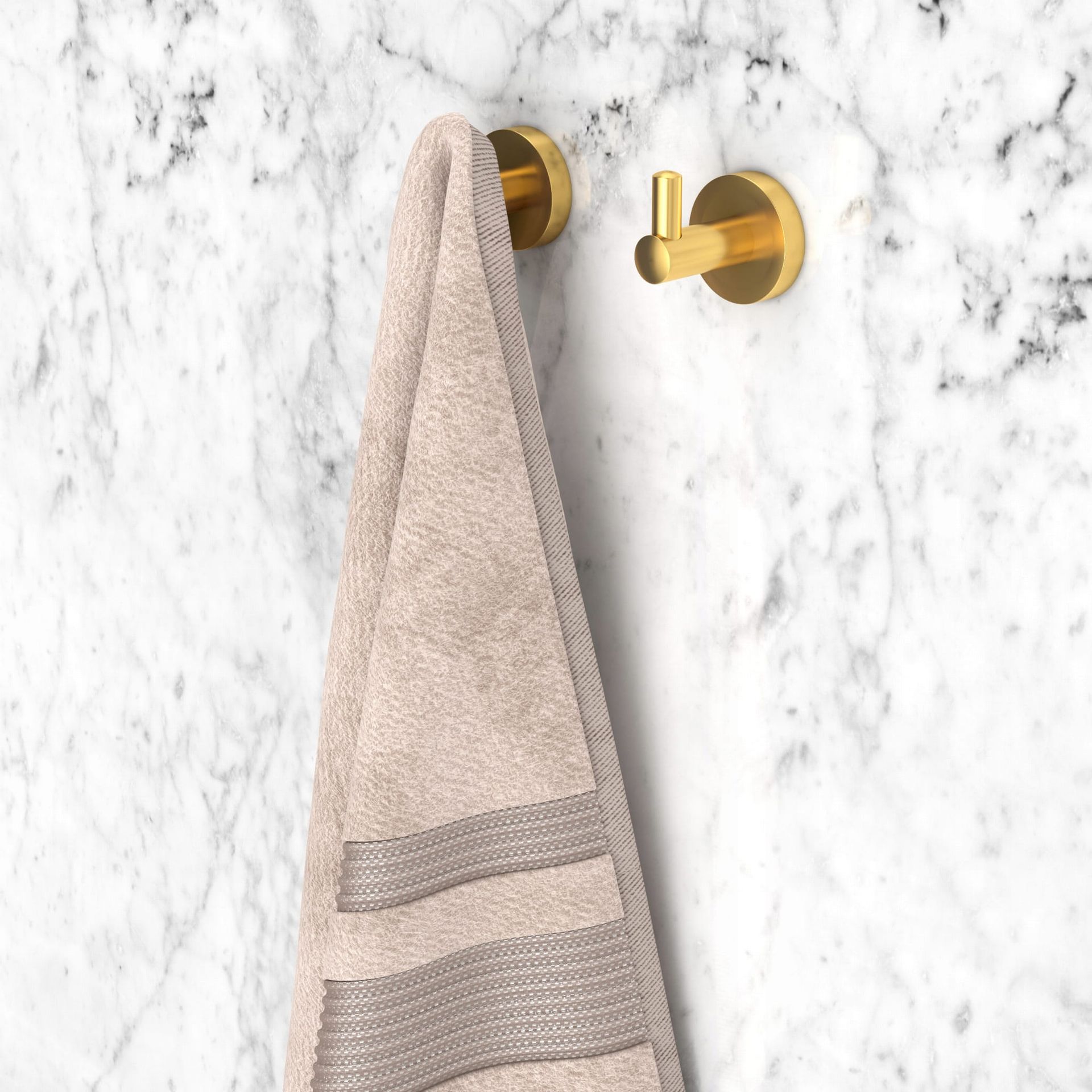 Punktowy uchwyt na ręcznik okrągły złoty