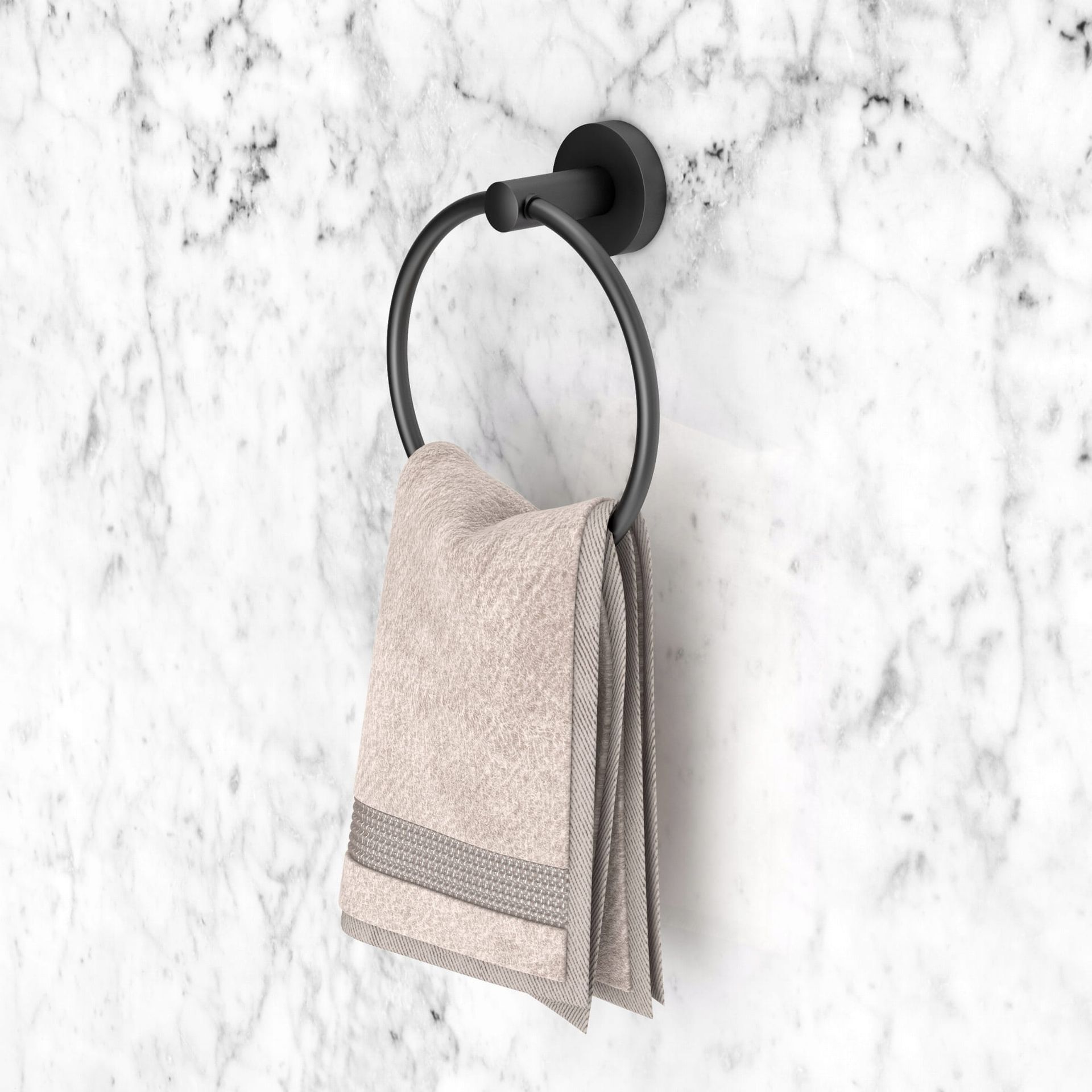 Uchwyt na ręcznik okrągły czarny