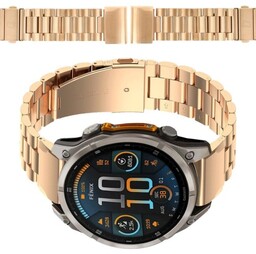 Bizon Pasek ze stali nierdzewnej Strap Watch Aura 22 mm do smartwatcha, różowozłoty