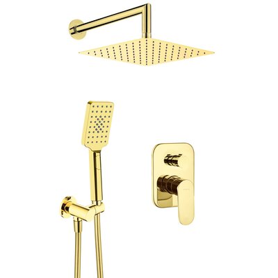 Zestaw prysznicowy podtynkowy DEANTE Alpinia NAC Z9LP z deszczownicą Złoty