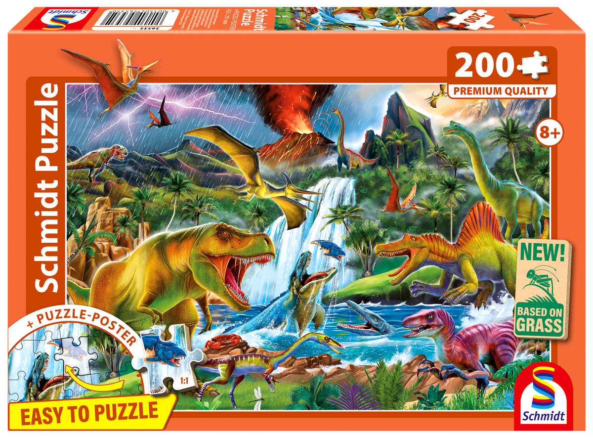 Schmidt, Puzzle PQ Dinozaury, 200 el.