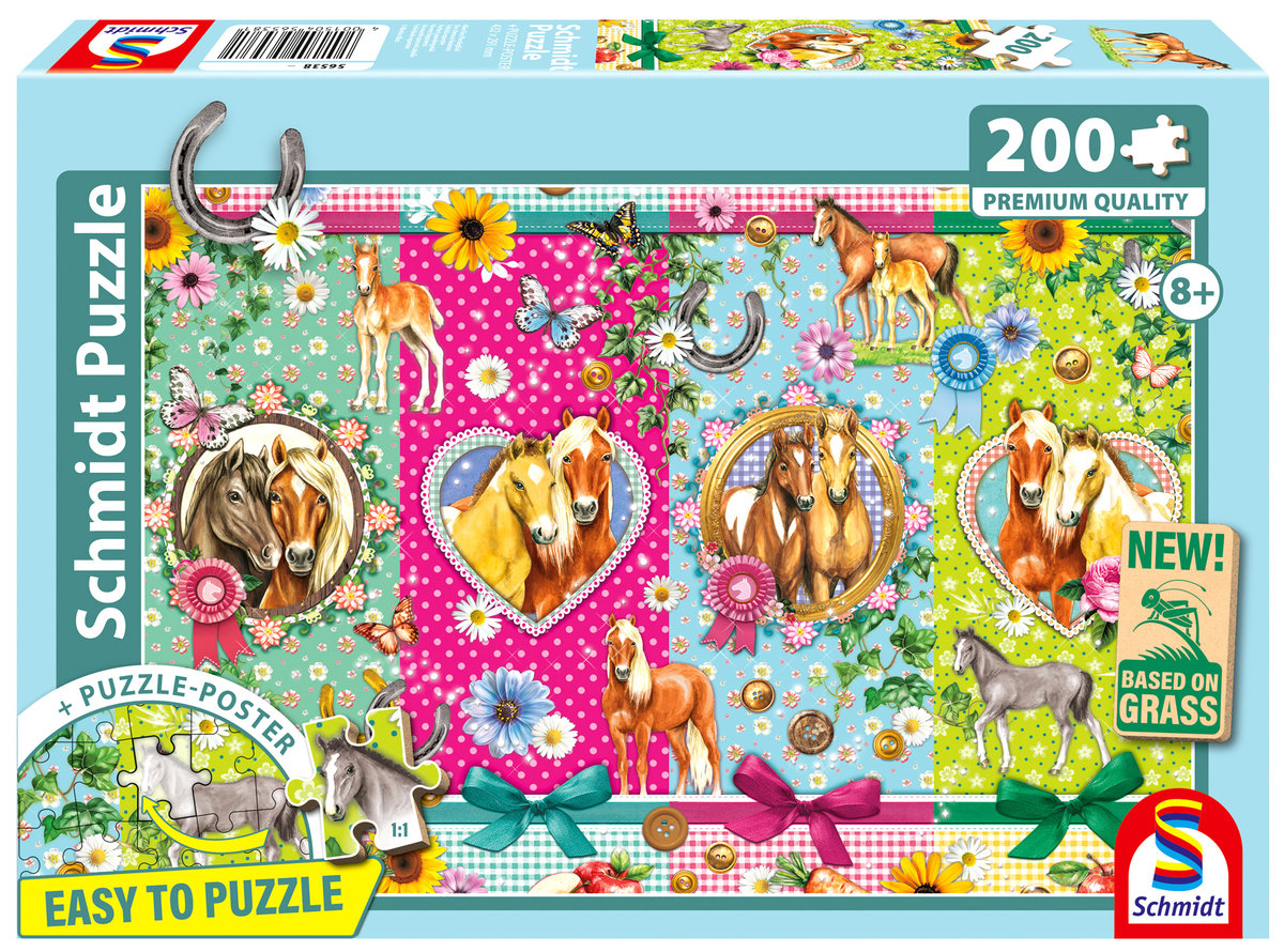 Schmidt, Puzzle PQ Szczęśliwe konie, 200 el.