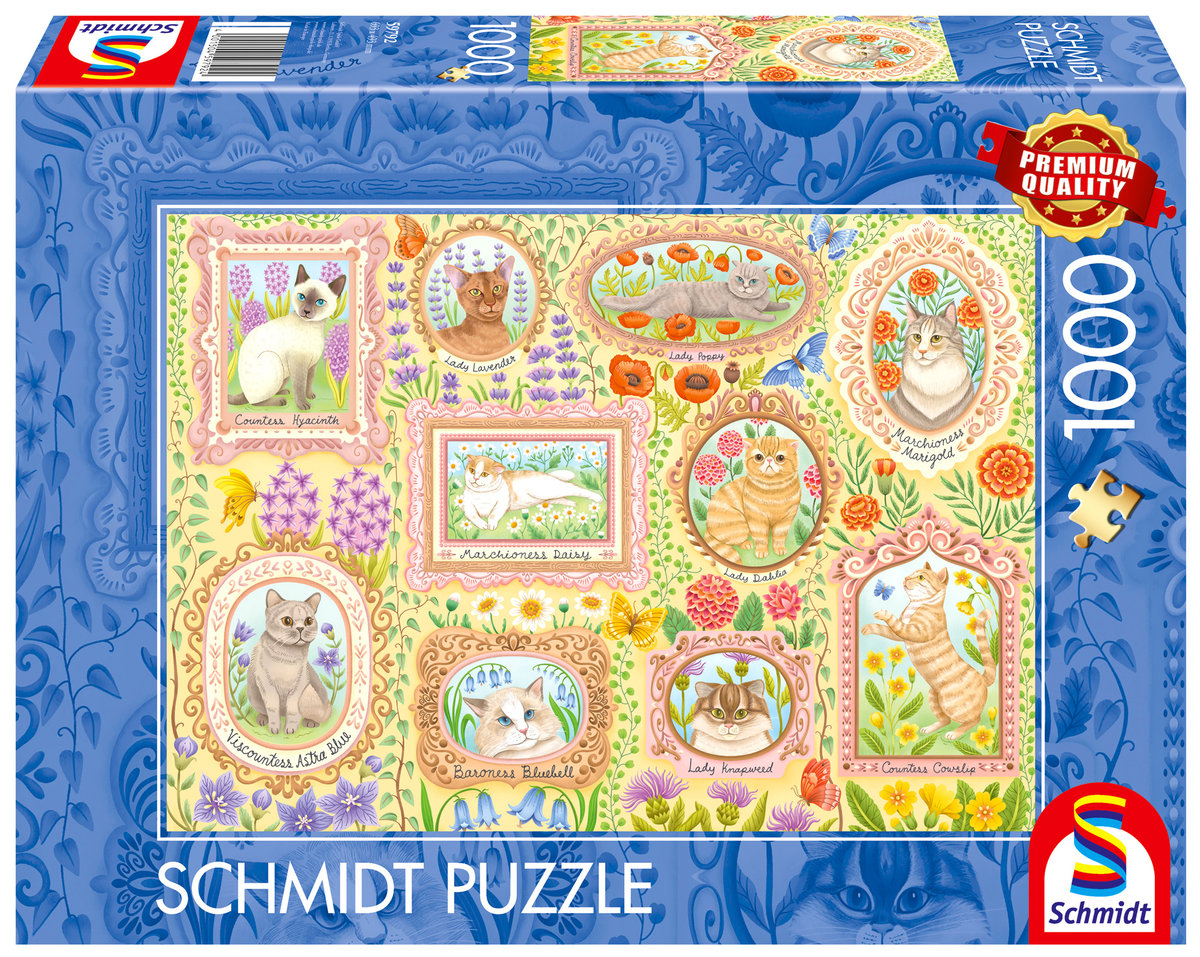Schmidt, Puzzle PQ Portrety kociej socjety, 1000 el.