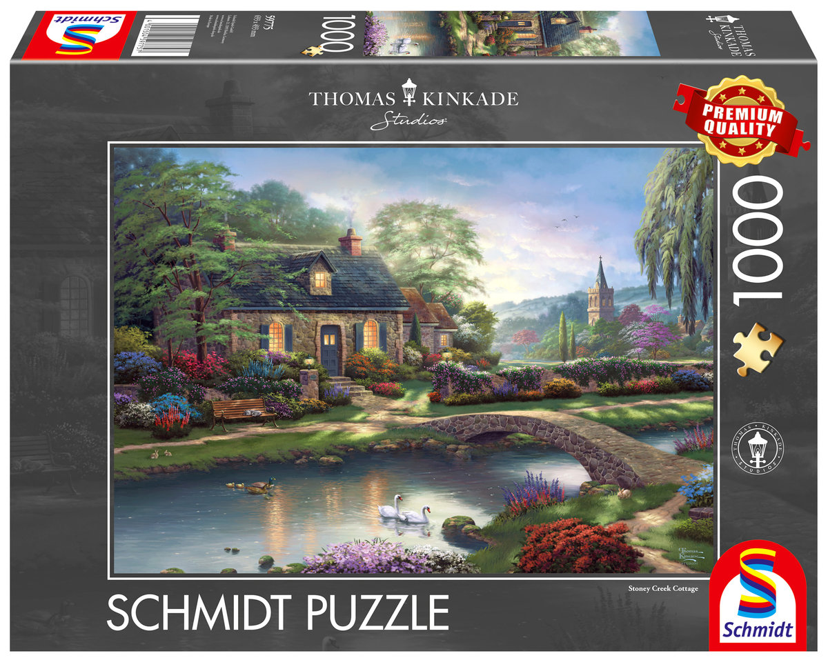 Schmidt, Puzzle PQ THOMAS KINKADE Domek nad strumykiem, 1000 el.