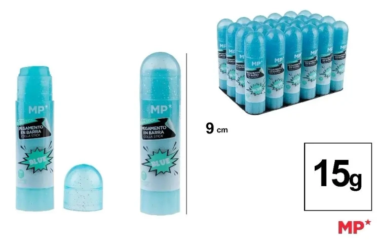 Klej w sztyfcie niebieski 15g (24szt) - MP Main Paper