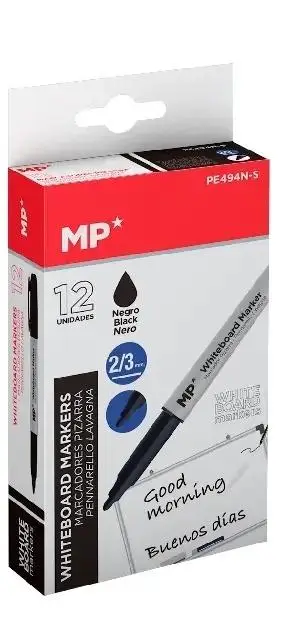 Marker do tablic 2,0/3,0mm czarny (12szt) - MP Main Paper