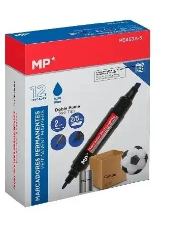 Marker dwustronny perman. nieb 2,0/5,0mm (12szt) - MP Main Paper