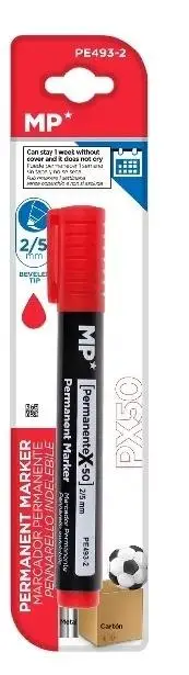 Marker permanentny 1,0/5,0mm czerwony - MP Main Paper