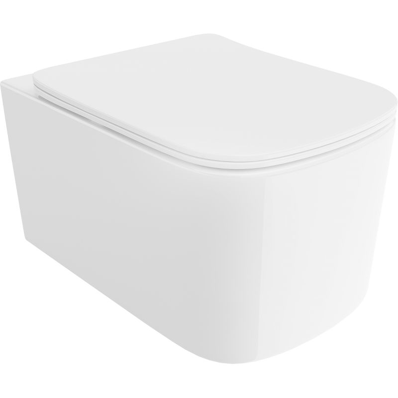 Mexen Vivo miska wc Rimless Tornado z deską wolnoopadającą slim, duroplast, biała połysk - 30610200T