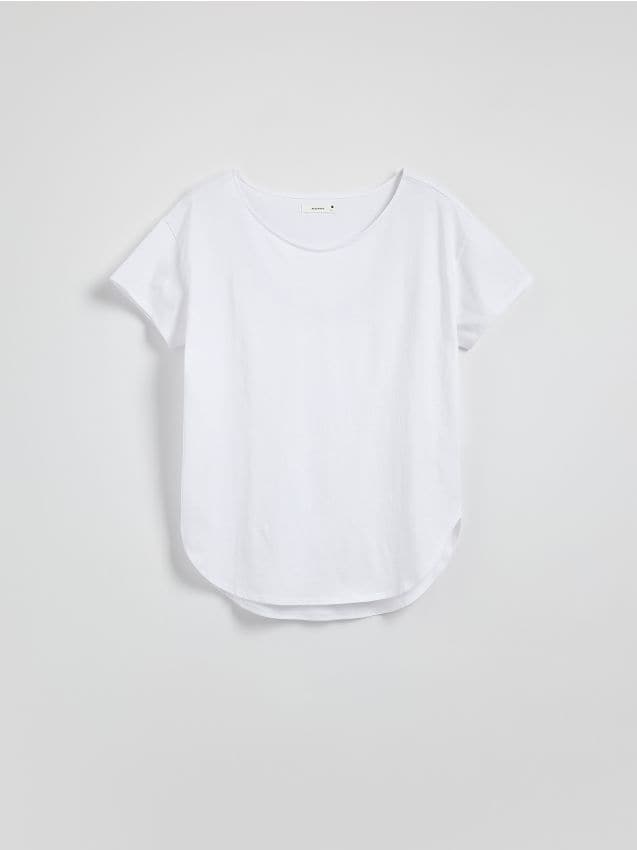 Reserved - Bawełniany t-shirt - biały