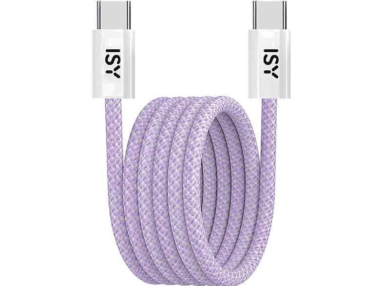 Kabel USB typ C ISY IUC-5400-PR 1m Magnetyczny Fioletowy