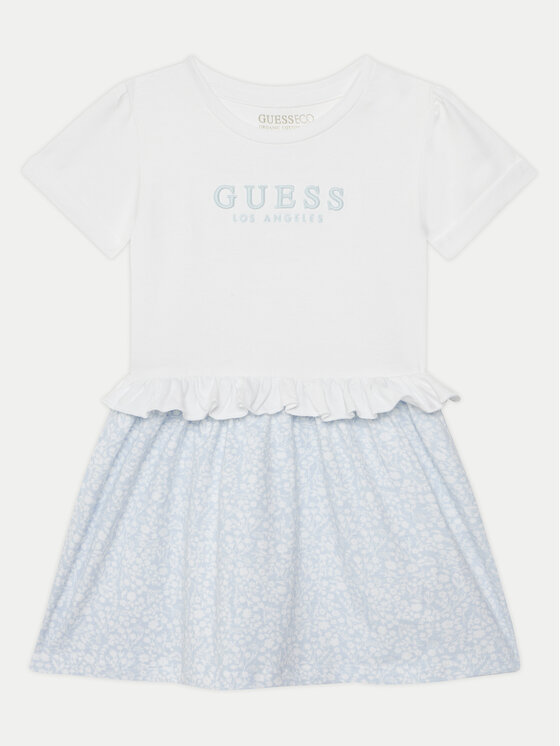 Guess Sukienka codzienna K5GK08 K6YW4 Biały Regular Fit