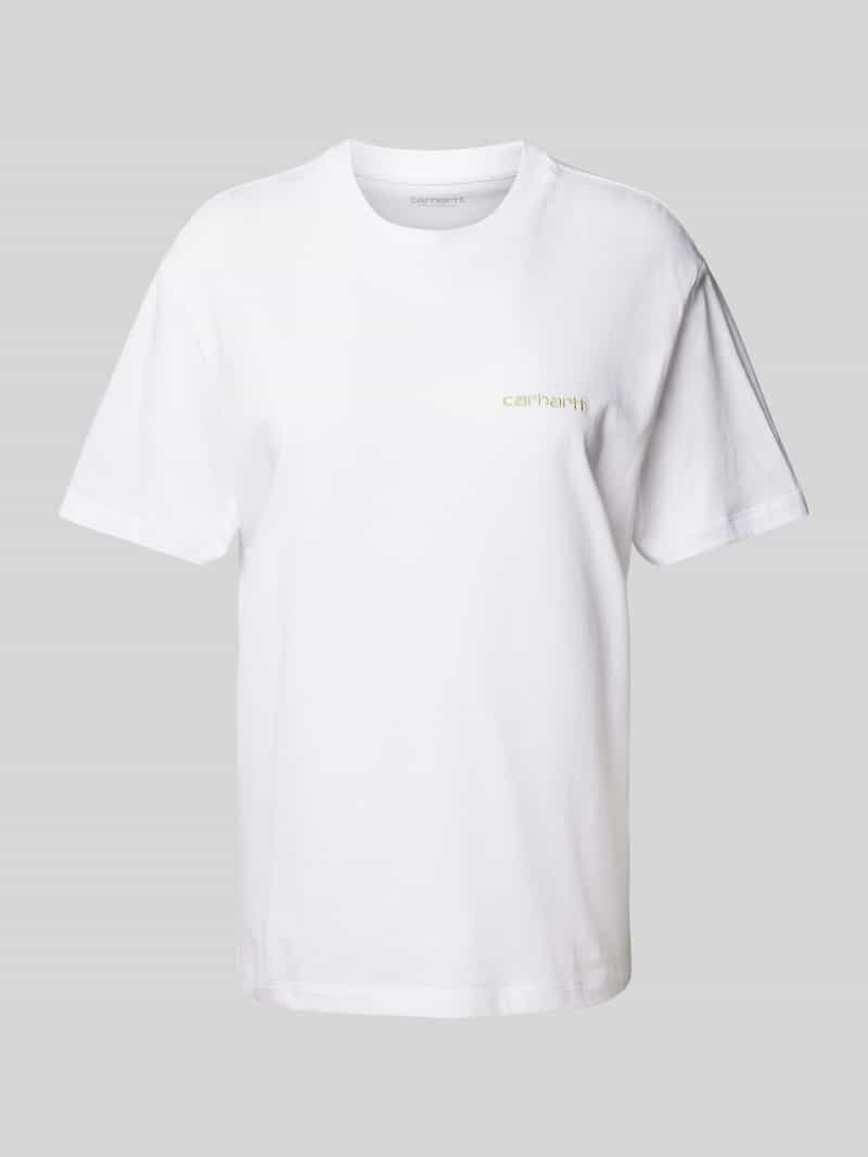 T-shirt z wyhaftowanym logo