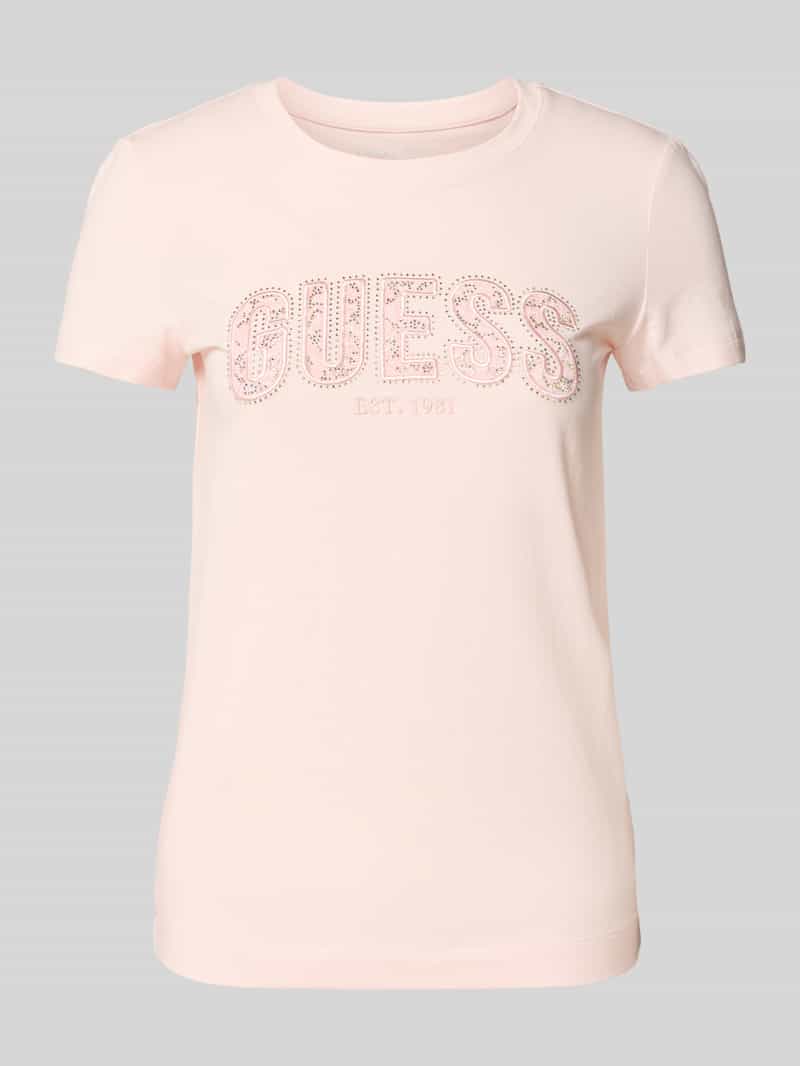 T-shirt z wyhaftowanym logo