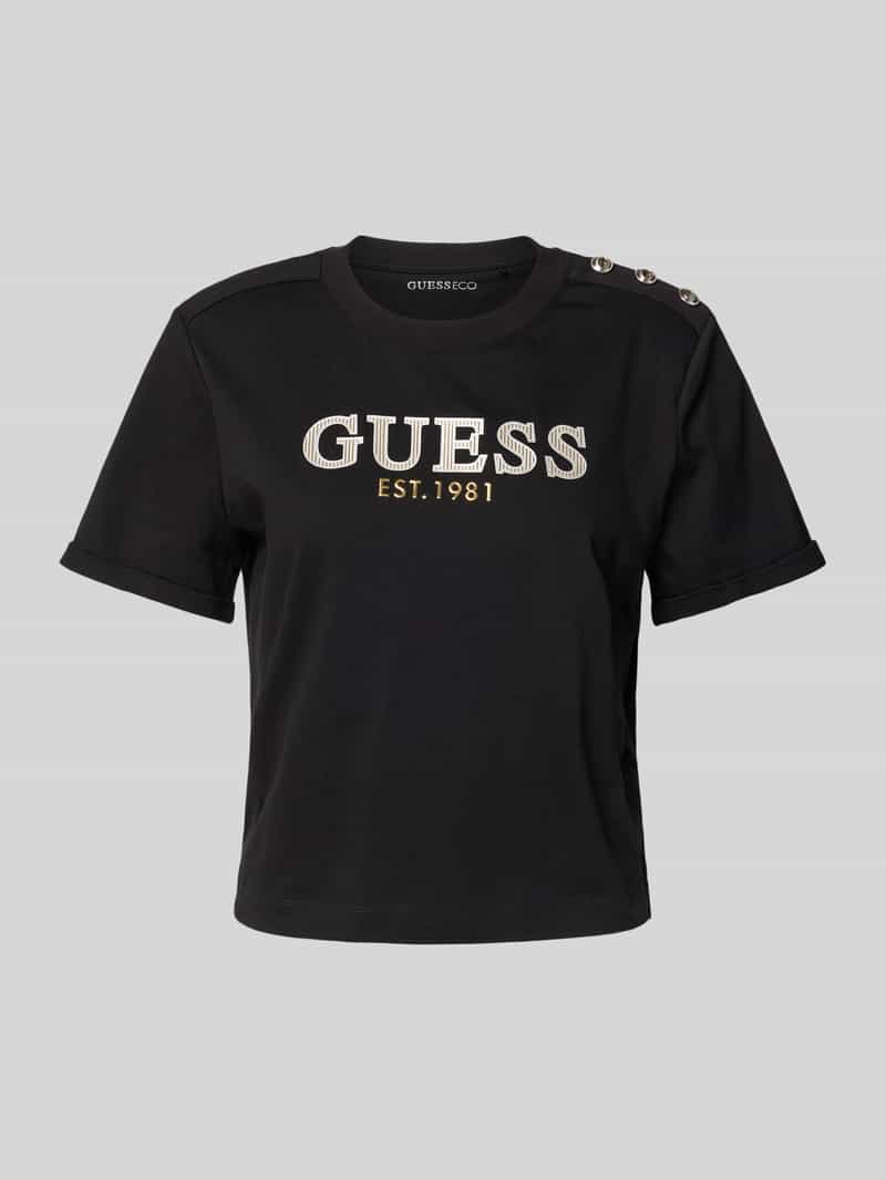 T-shirt krótki z nadrukiem z logo