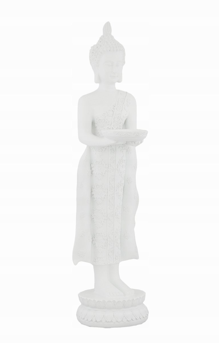 ŚWIECZNIK BUDDA tealight kolor biały XL