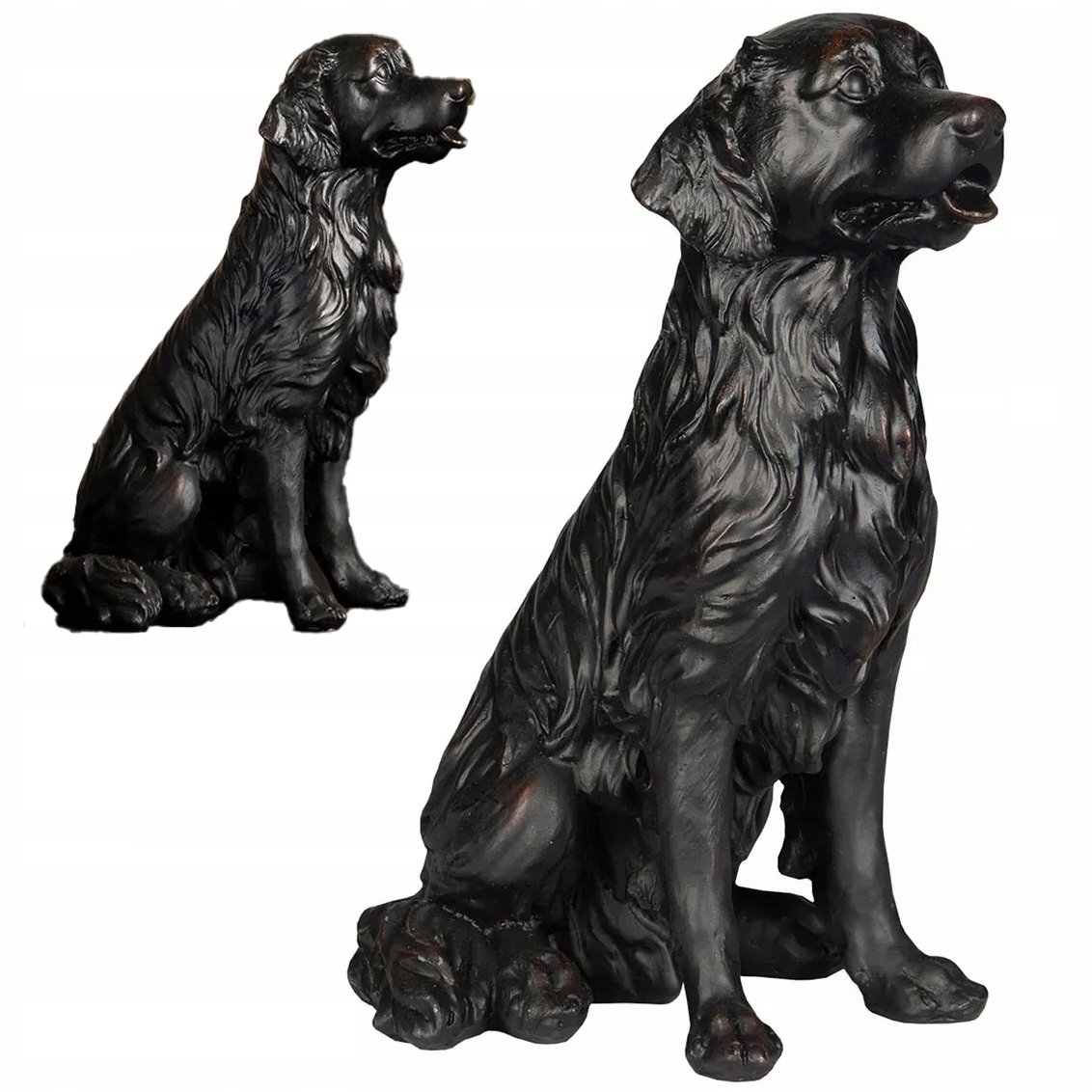 FIGURKA PSA GOLDEN RETRIEVER pies dekoracyjna czarna do salonu prezent