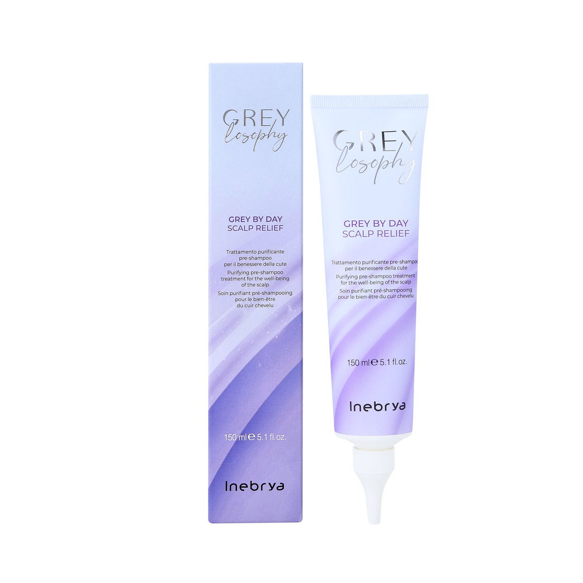 Inebrya Greylosophy Grey By Day Oczyszczająca Kuracja Do Skóry Głowy Przed Szamponem 150ml