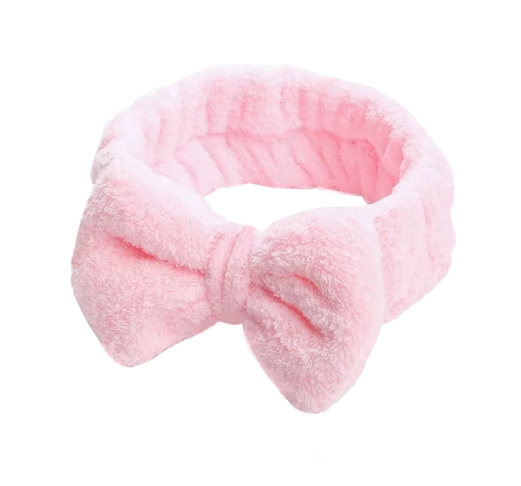 eCarla opaska kosmetyczna z kokardą Różowa