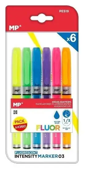Marker fluorescencyjny 1,0/3,0mm 6szt - MP Main Paper