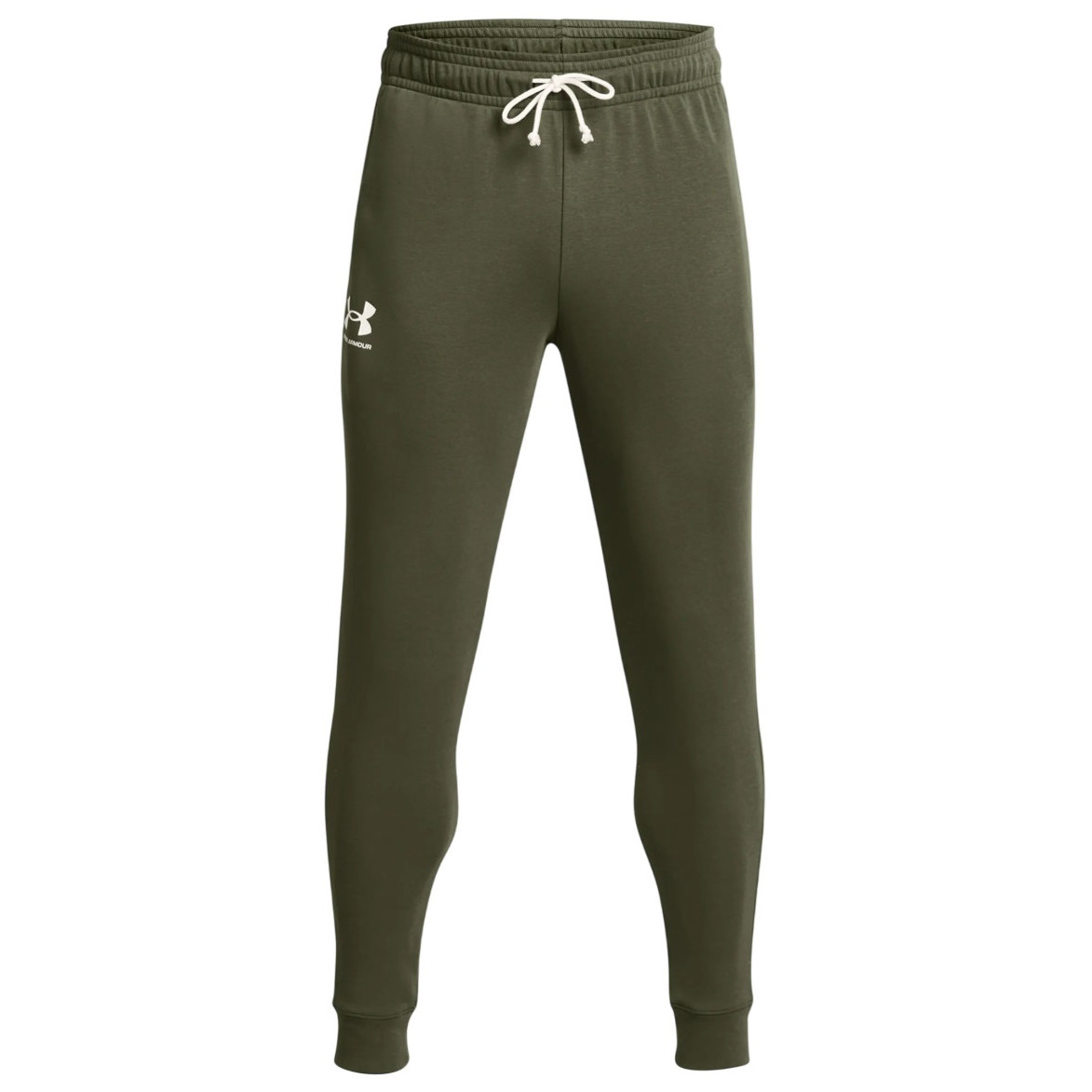 Męskie spodnie dresowe Under Armour Rival Terry Jogger Rozmiar: XXL / Kolor: ciemnozielony