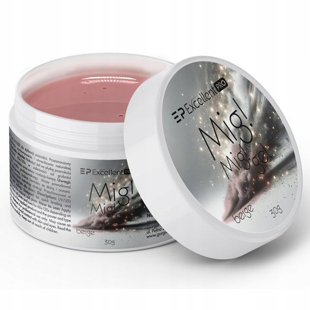 EXCELLENT PRO MIG MIG ŻEL BUDUJĄCY SZYBKO SAMOPOZIOMUJĄCY BEIGE 30 g