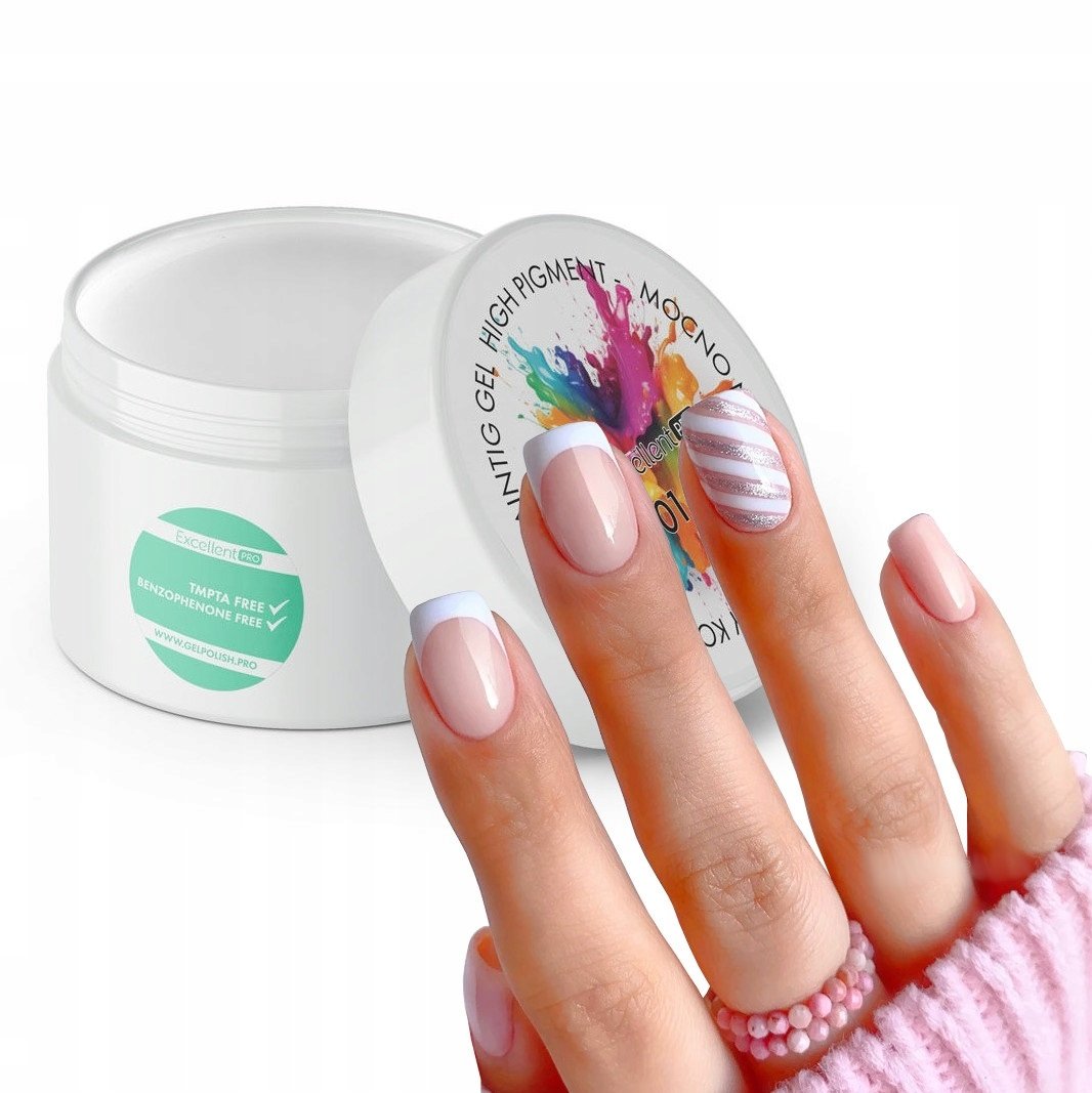 Excellent Painting Gel Mocno Napigmentowany Żel Do Zdobień 01 Biały 5 Ml