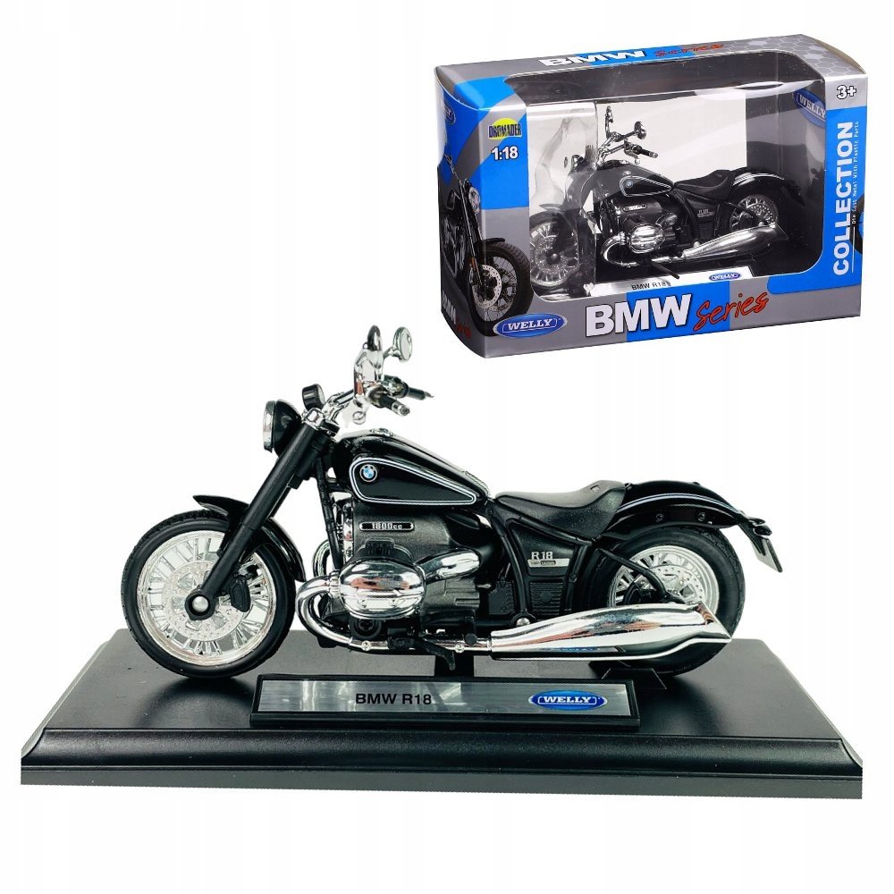 BMW R18 model w skali 1:18 motocykl Welly