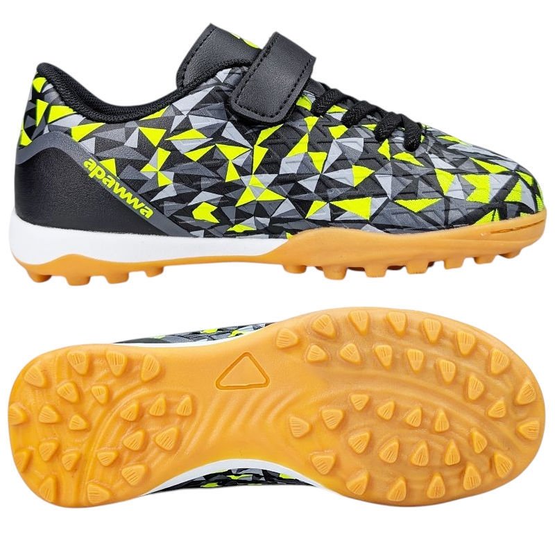 Turfy Sportowe Na Rzepy Do Gry w Piłkę Wygodne Modne Piłkarskie Dziecięce Ziren Czarne 30