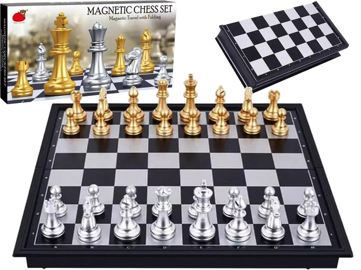 SZACHY MAGNETYCZNE NA MAGNES GRA RODZINNA STRATEGICZNA LOGICZNA Składane