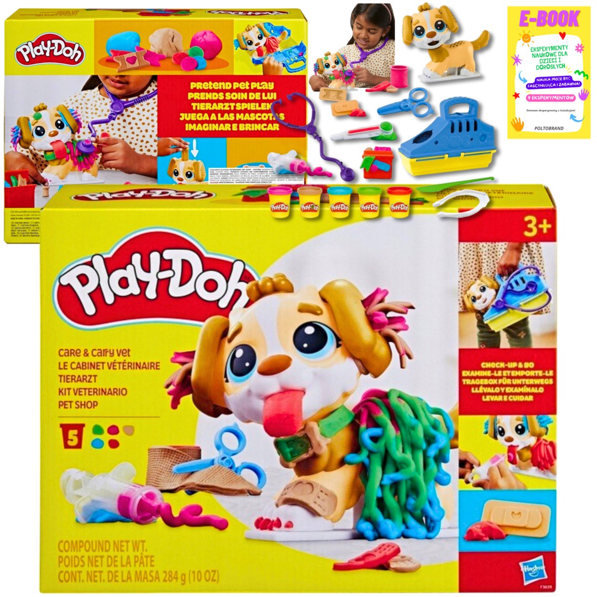 PLAY-DOH CIASTOLINA ZESTAW PREZENT DLA DZIECKA - WIZYTA U WETERYNARZA + EBOOK