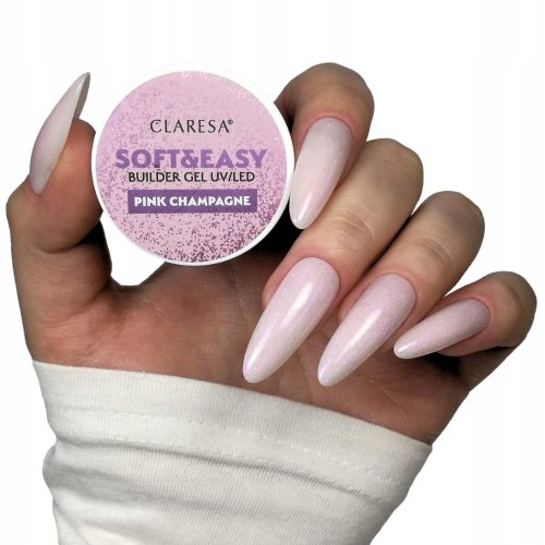 CLARESA SOFT & EASY BUDUJĄCY ŻEL DO PAZNOKCI PINK CHAMPAGNE 90 g