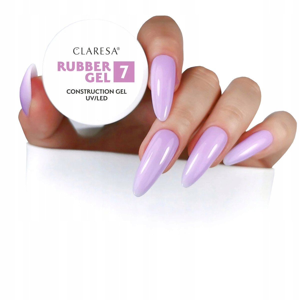 CLARESA RUBBER GEL 7 GĘSTY ŻEL BUDUJĄCY Z TIKSOTROPIĄ LAWENDOWY 45 g