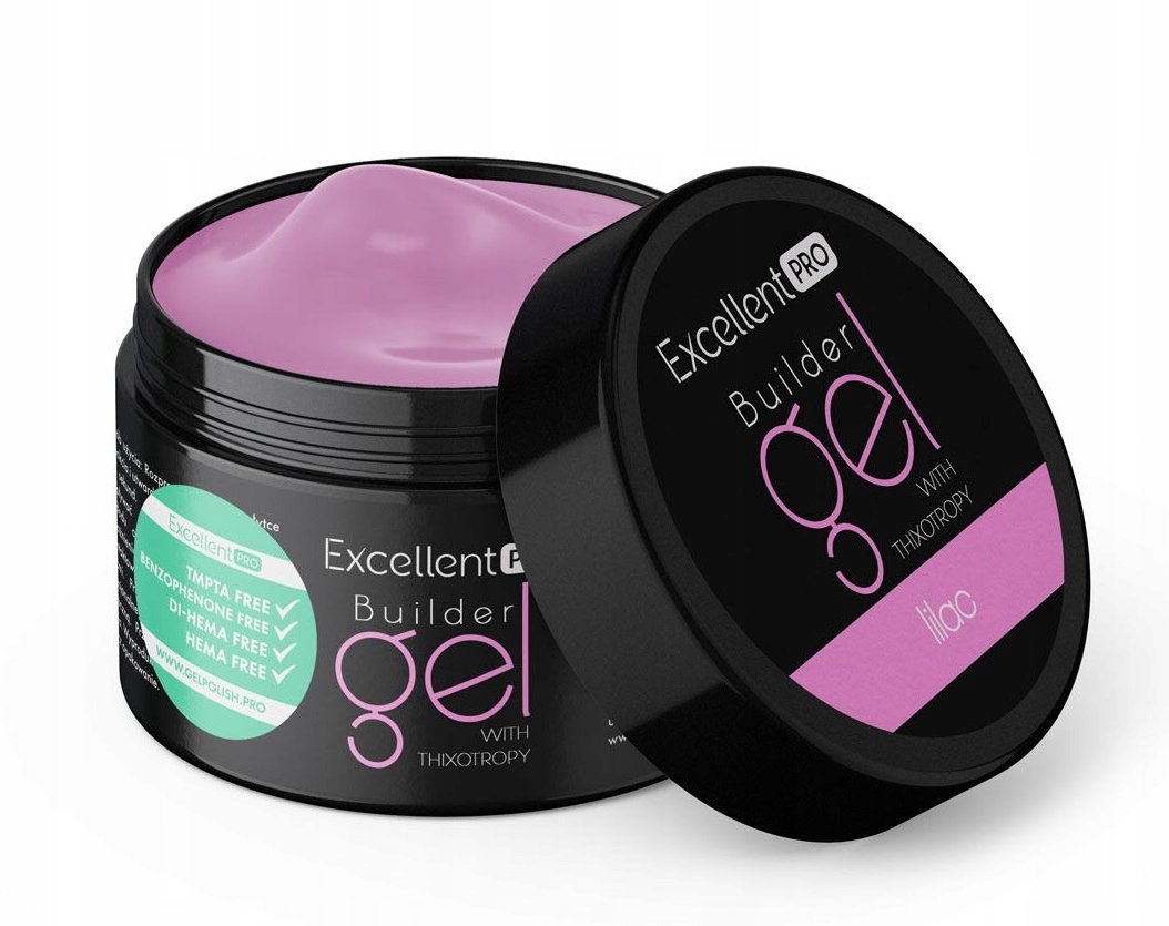 EXCELLENT PRO BUILDER GEL ŻEL BUDUJĄCY Z TIKSOTROPIĄ LILIOWY RÓŻ LILAC 50 g