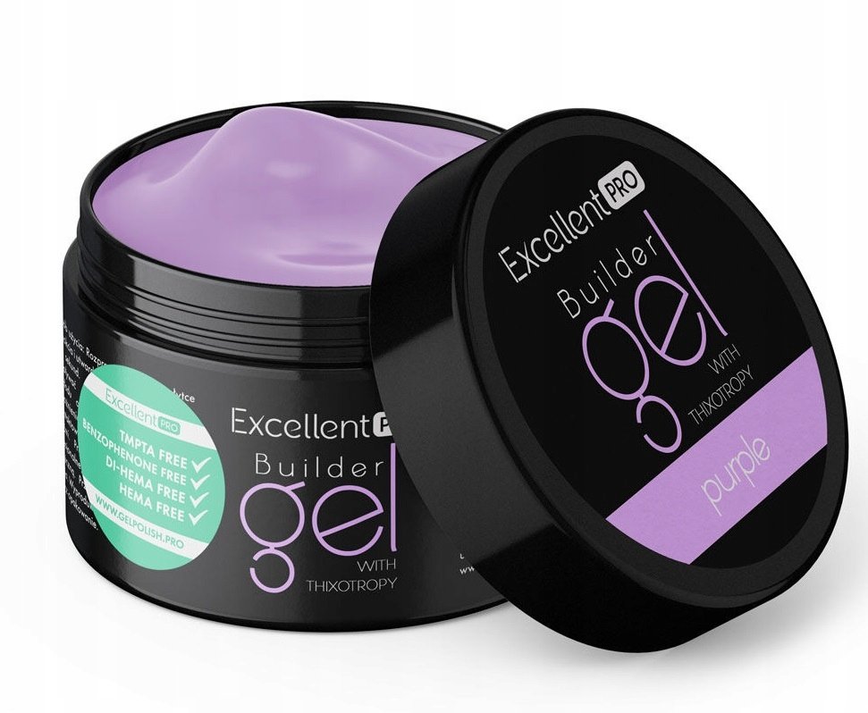 EXCELLENT PRO BUILDER GEL ŻEL BUDUJĄCY Z TIKSOTROPIĄ PURPLE 50 g