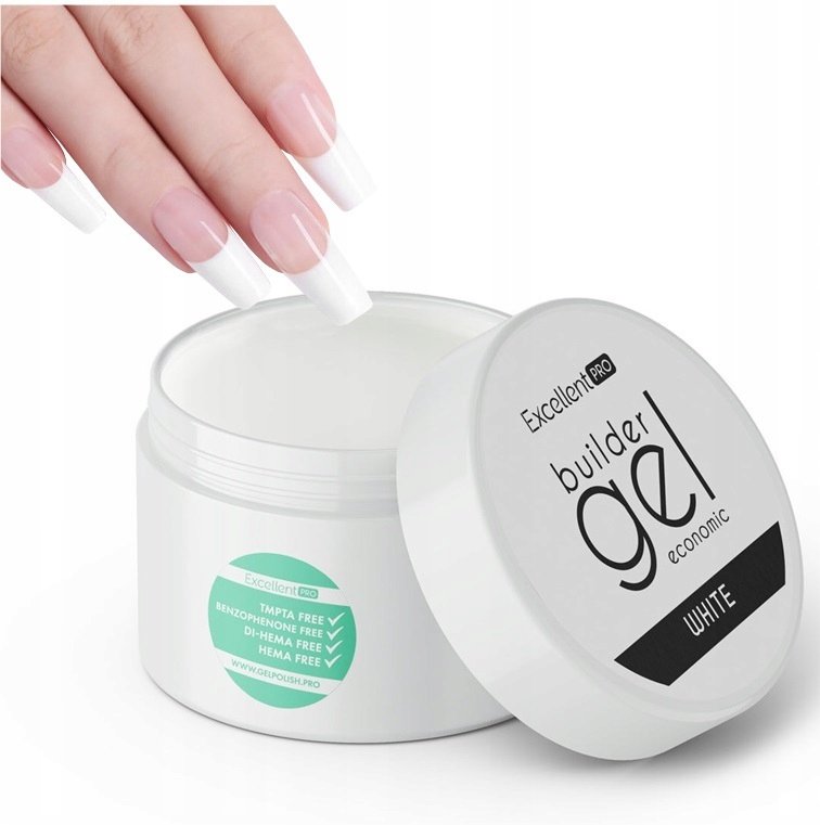 EXCELLENT PRO BUILDER GEL ECONOMIC ŻEL BUDUJĄCY WHITE BIAŁY 50 g